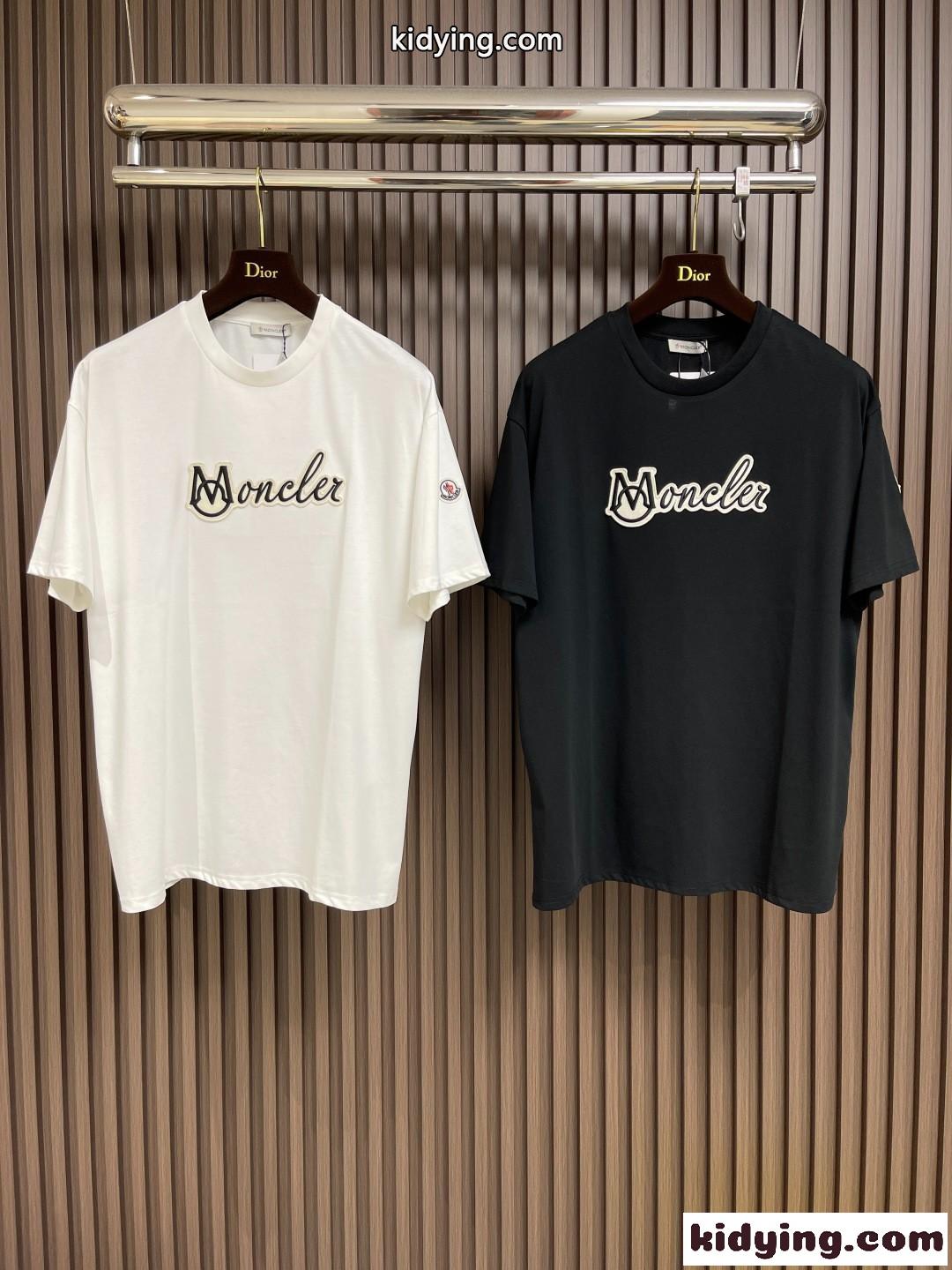 定番 カジュアル ロゴ 半袖Tシャツ モンクレール Tシャツ コピー コットン-1