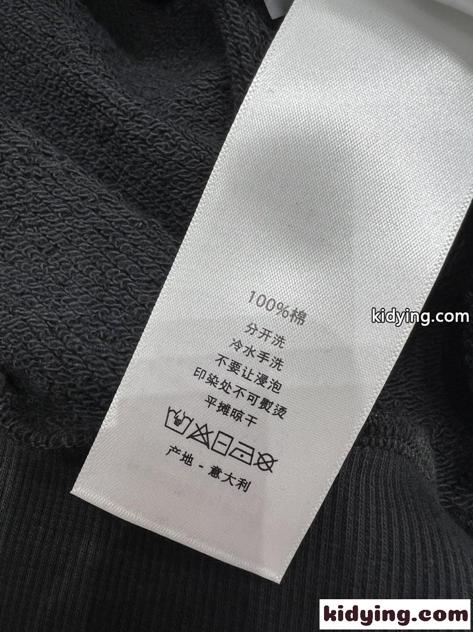 カジュアル ロゴ入り プルオーバーパーカー クリスチャン・ディオール パーカー 偽物 ブラック-4