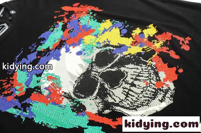 ストリート系 人気 クルーネック フィリッププレイン 半袖Tシャツ コピー メンズ トップス お洒落 快適 ホワイト ブラック-5