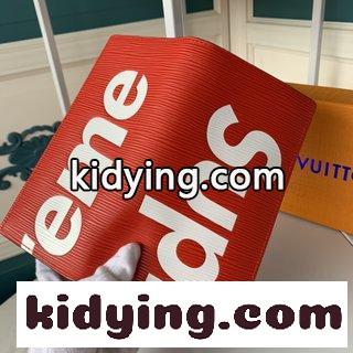 Lv最新supreme水波紋シルク印刷シリーズ lv x supreme かばん コピー 水波紋の赤 スーツのクリップです-3