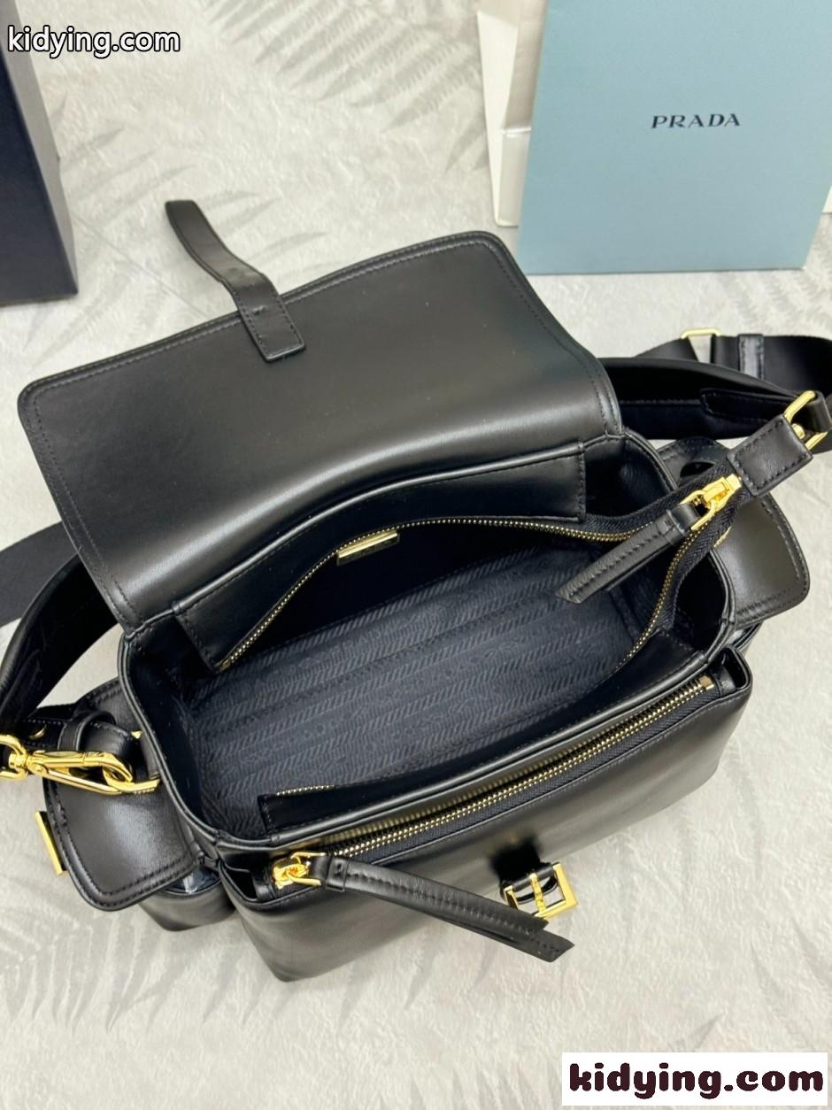 定番 人気 ナッパレザー ショルダーバッグ プラダ バッグ スーパーコピー 1BD394 ブラック-4