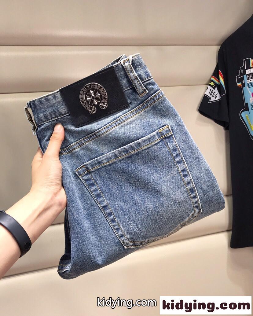 クロムハーツ ジーンズ コピー カジュアル 定番 クロスロゴ メンズ デニムパンツ-1