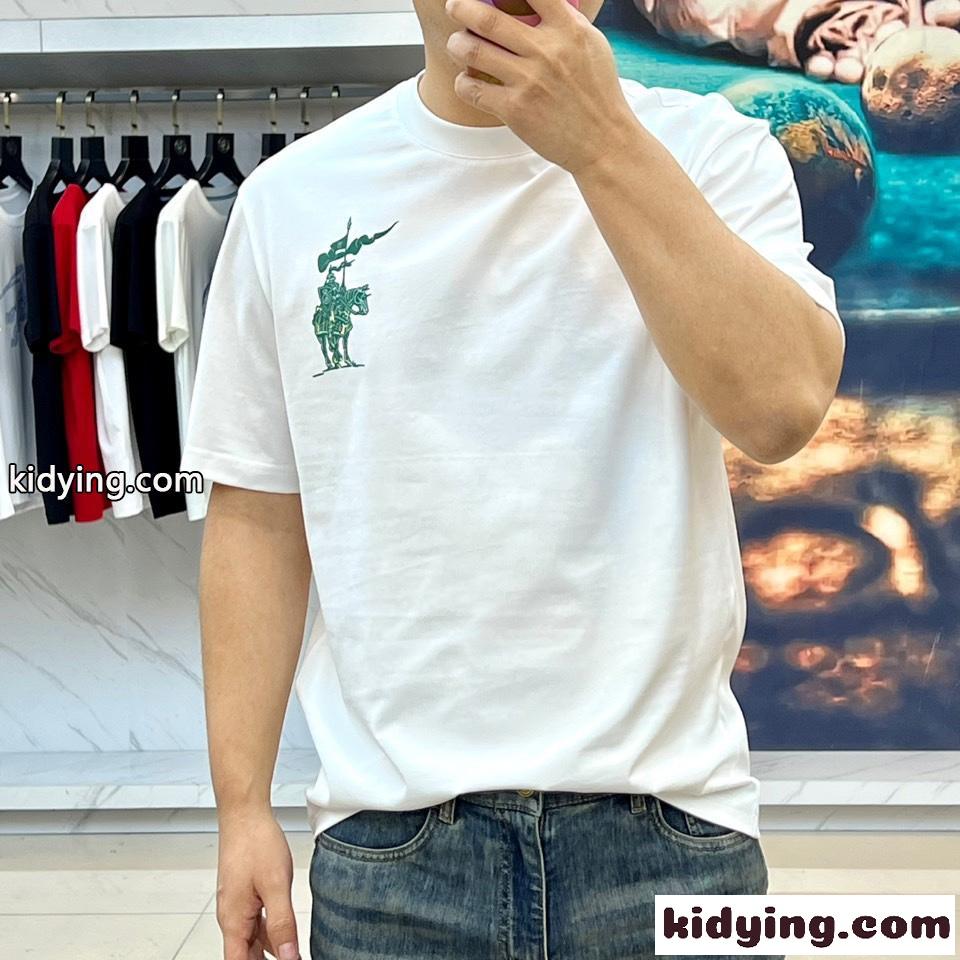 人気新作 コットン クルーネック Tシャツ バーバリー 半袖Tシャツ コピー ホワイト-2