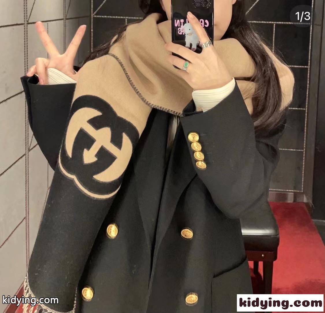 人気 上品 インターロッキングG カシミア マフラー グッチ スカーフ コピー 33*180cm-3