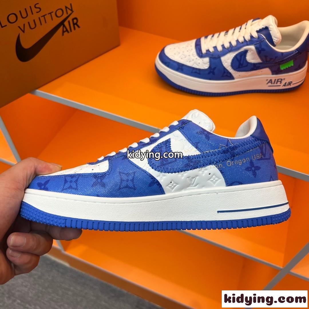 LV x OFF-WHITE x Nike おしゃれ 人気 レースアップ 配色 オフホワイト スニーカー コピー メンズ 靴-3