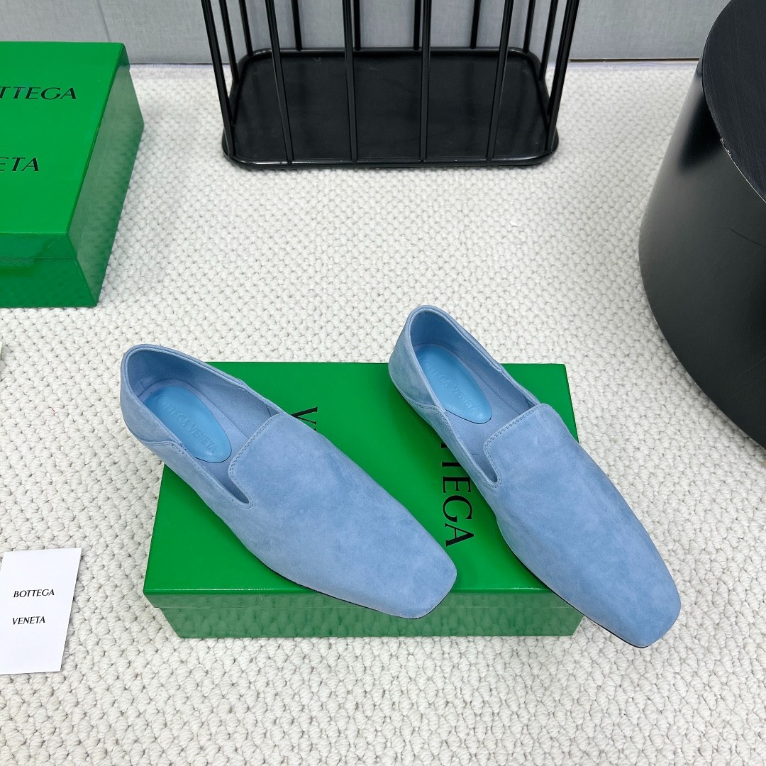 シンプル 上品 ボッテガ・ヴェネタ アダーモ スリッパ スーパーコピー フラットシューズ ブルー-2