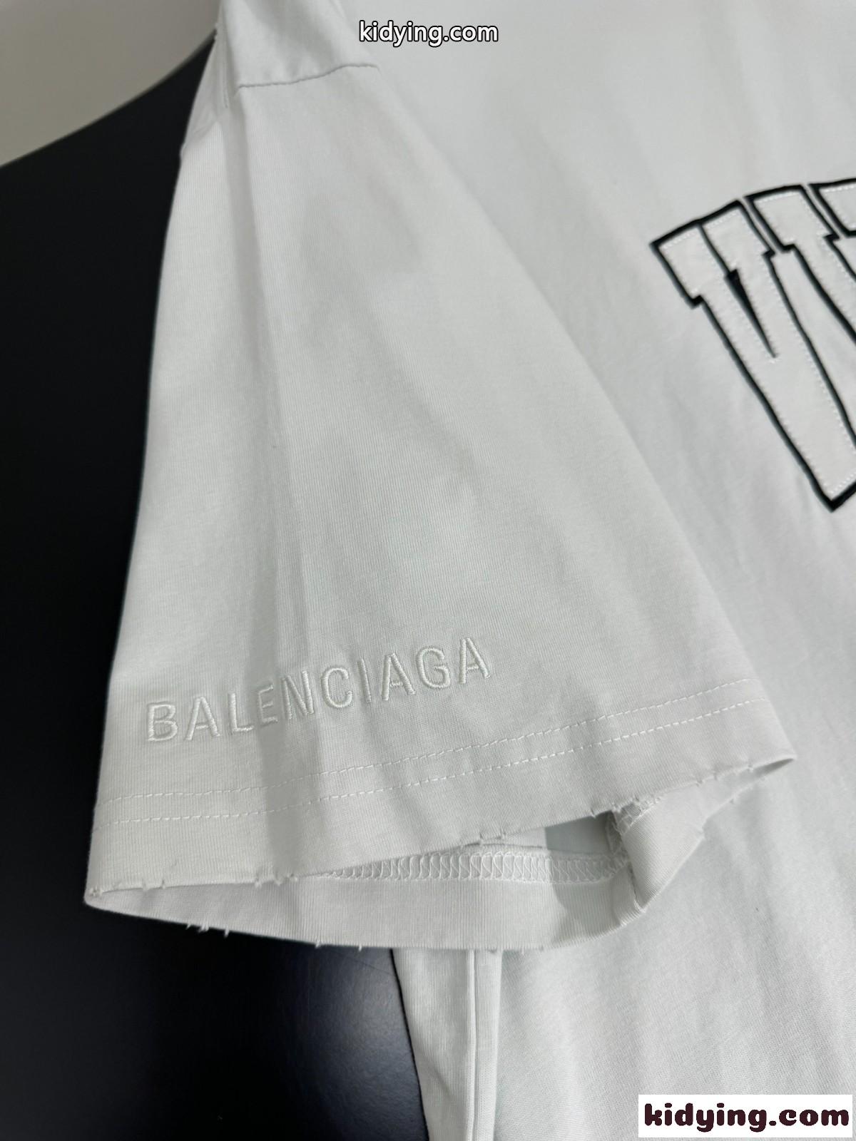 ユニセックス バレンシアガ Tシャツ コピー オーバーサイズ 半袖Tシャツ ホワイト-3