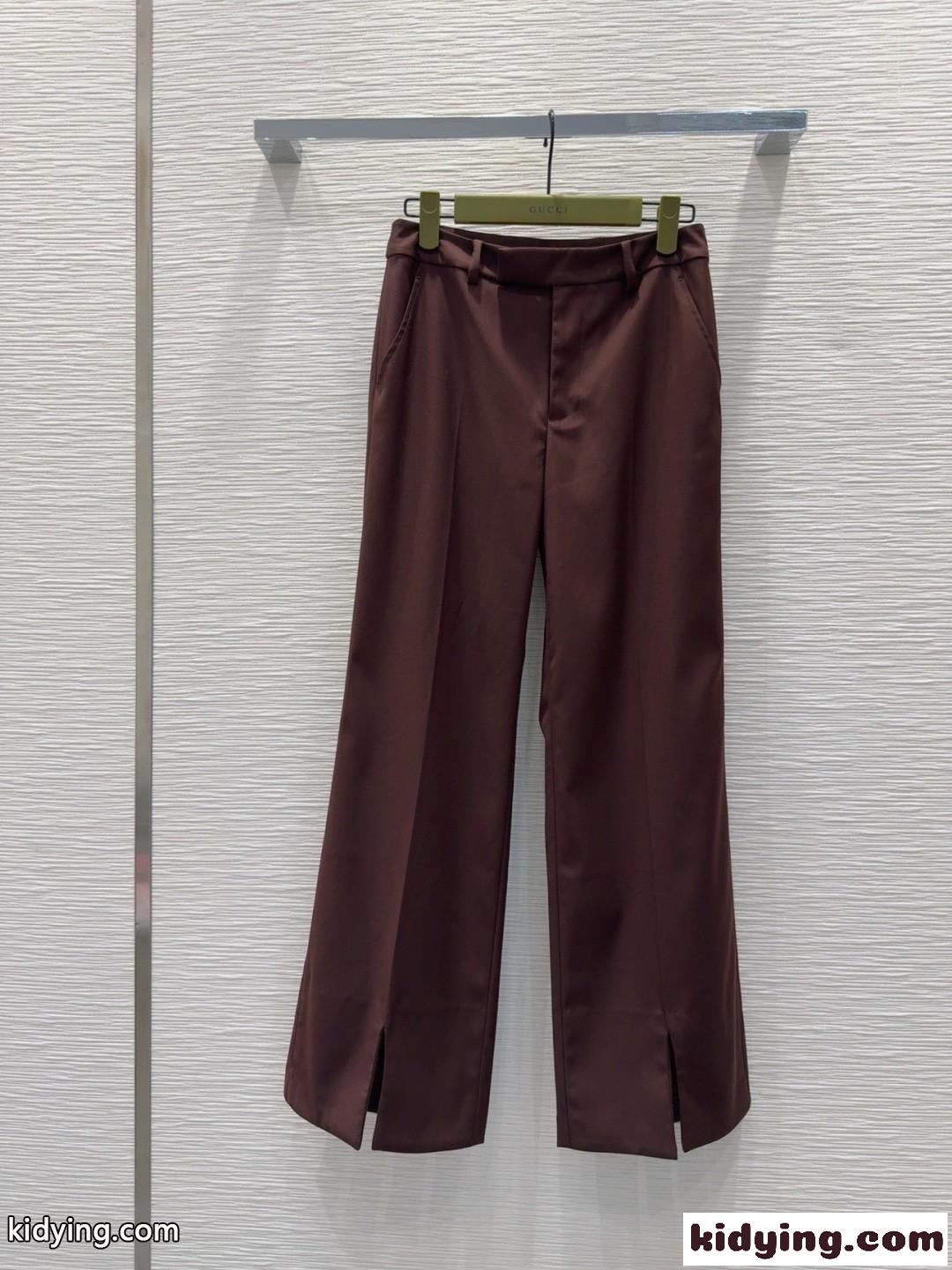 シンプル 洗練された スラックス グッチ パンツ 偽物 レディース-0
