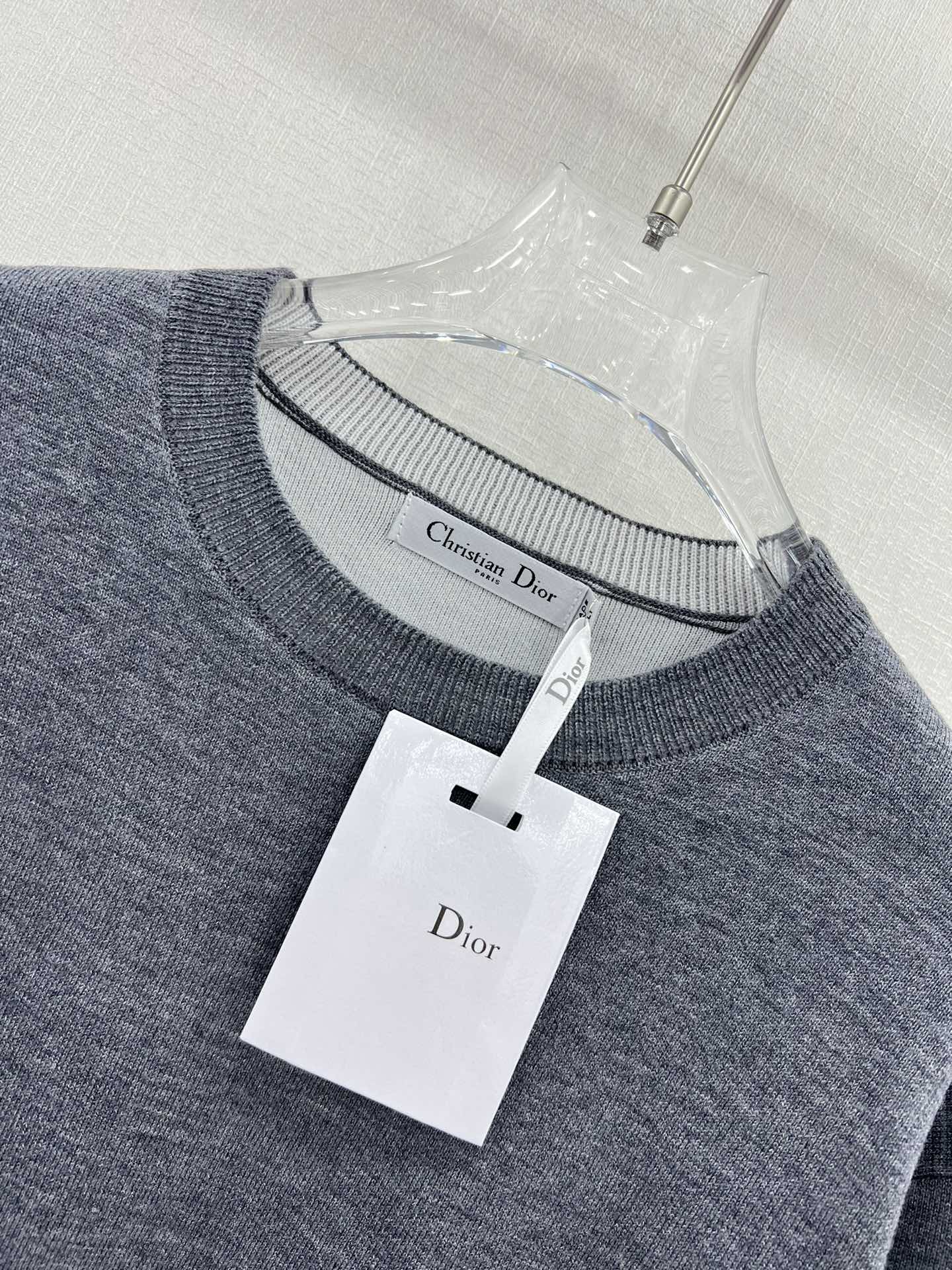 人気 カシミヤ JADIOR 8 ボクシーセーター クリスチャン・ディオール セーター コピー グレー-1