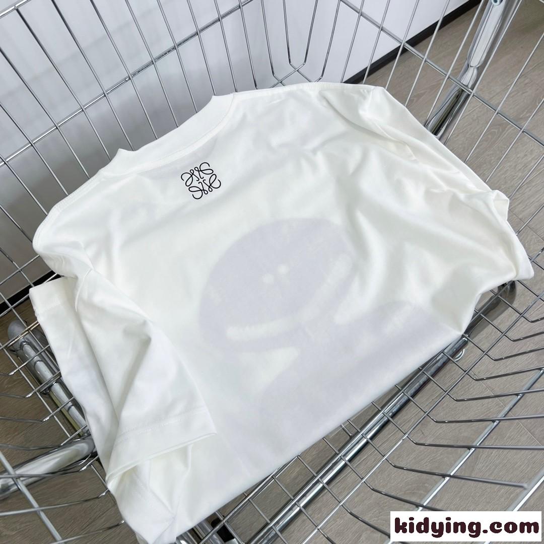 今季流行り プリント コットン トップス ビッグシルエット ミュウミュウ 半袖tシャツ コピー 体型カバー-1