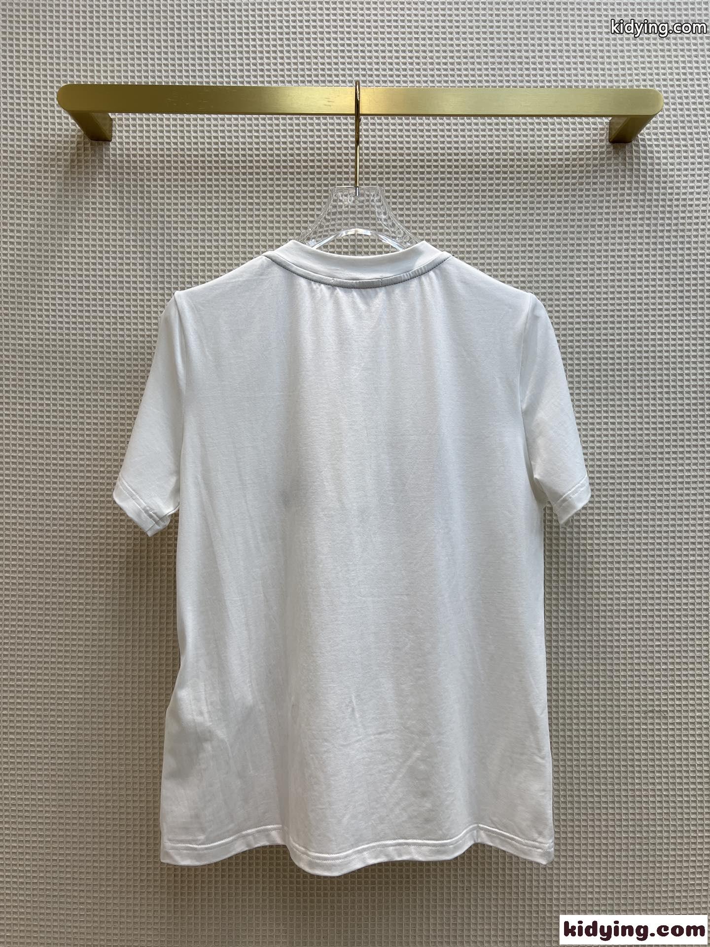 おしゃれ ロゴ コットン 着心地いい クルーネック 半袖 トップス フェンディ Tシャツ コピー レディース 春夏 定番-4