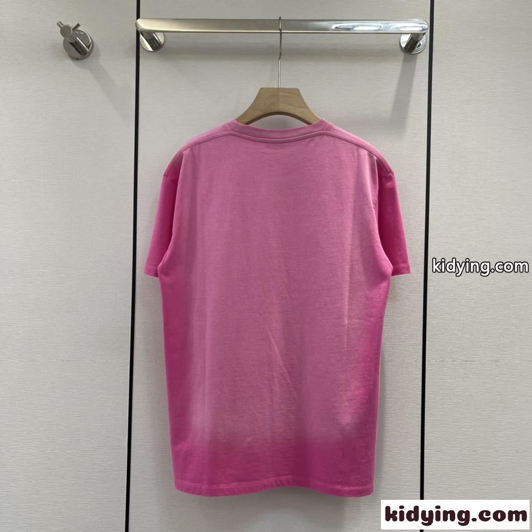 シンプル 人気 カジュアル クルーネック アナグラム ロエベ Tシャツ コピー 半袖-1