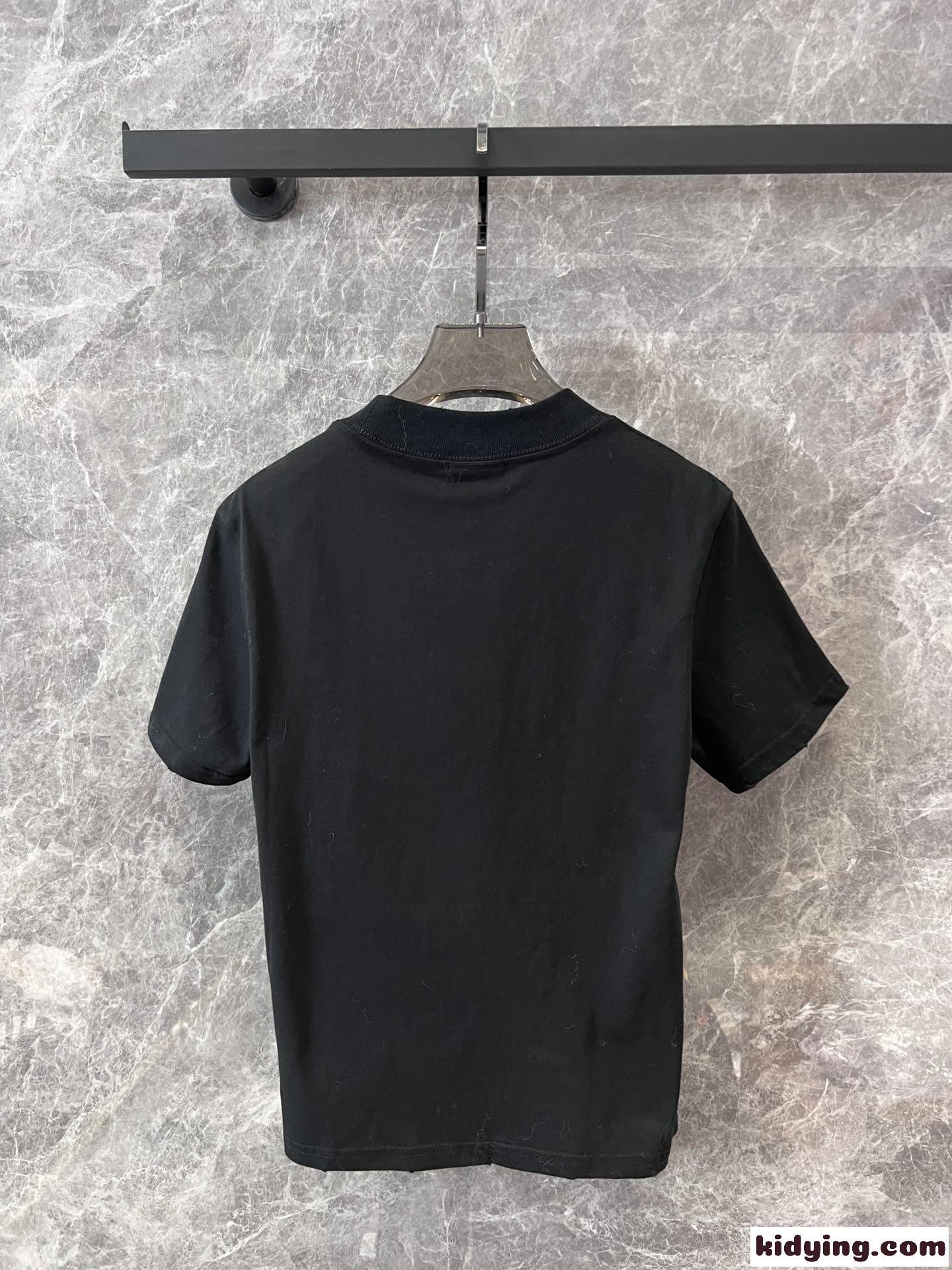 CIAO BELLO コットン 半袖Tシャツ バレンシアガ Tシャツ コピー ブラック-2