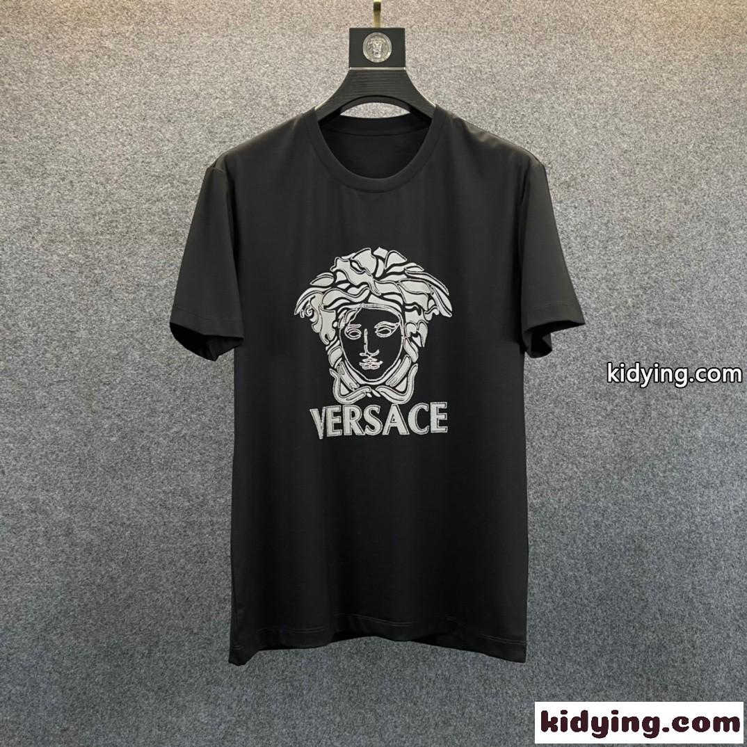 柔らかい 春夏 メンズ トップス クラシック 人気 メドゥーサ ヴェルサーチェ 半袖Tシャツ コピー クルーネック-3