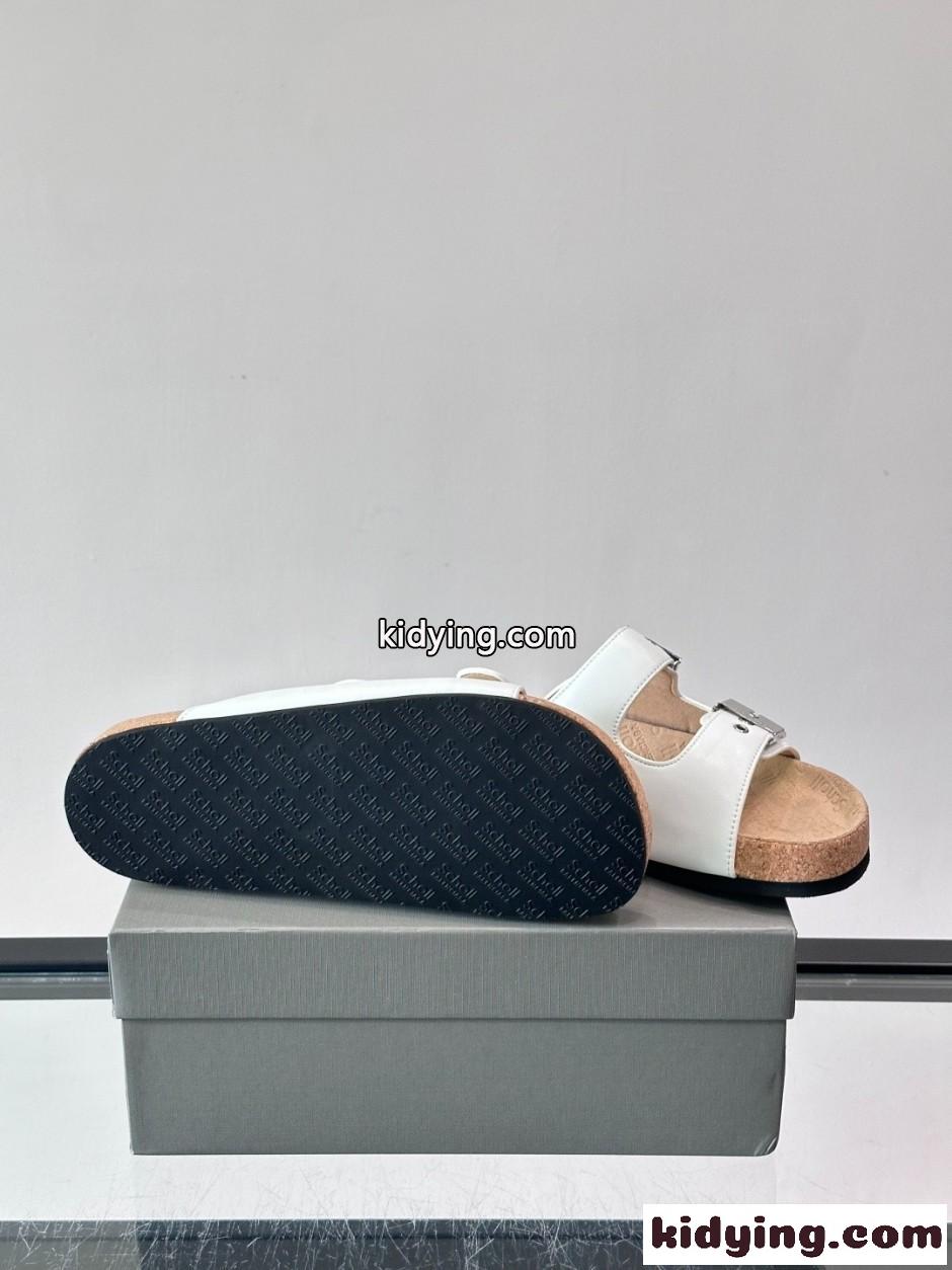 BALENCIAGA × Scholl スライドサンダル バレンシアガ サンダル コピー ホワイト-4