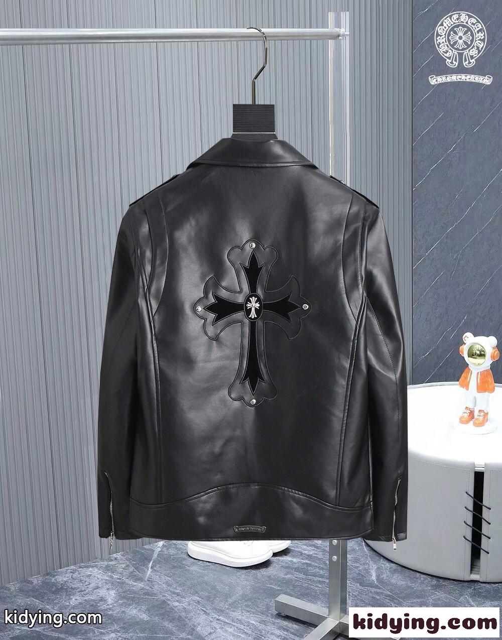 上品 カジュアル レザージャケット クロムハーツ ジャケット コピー メンズ-2
