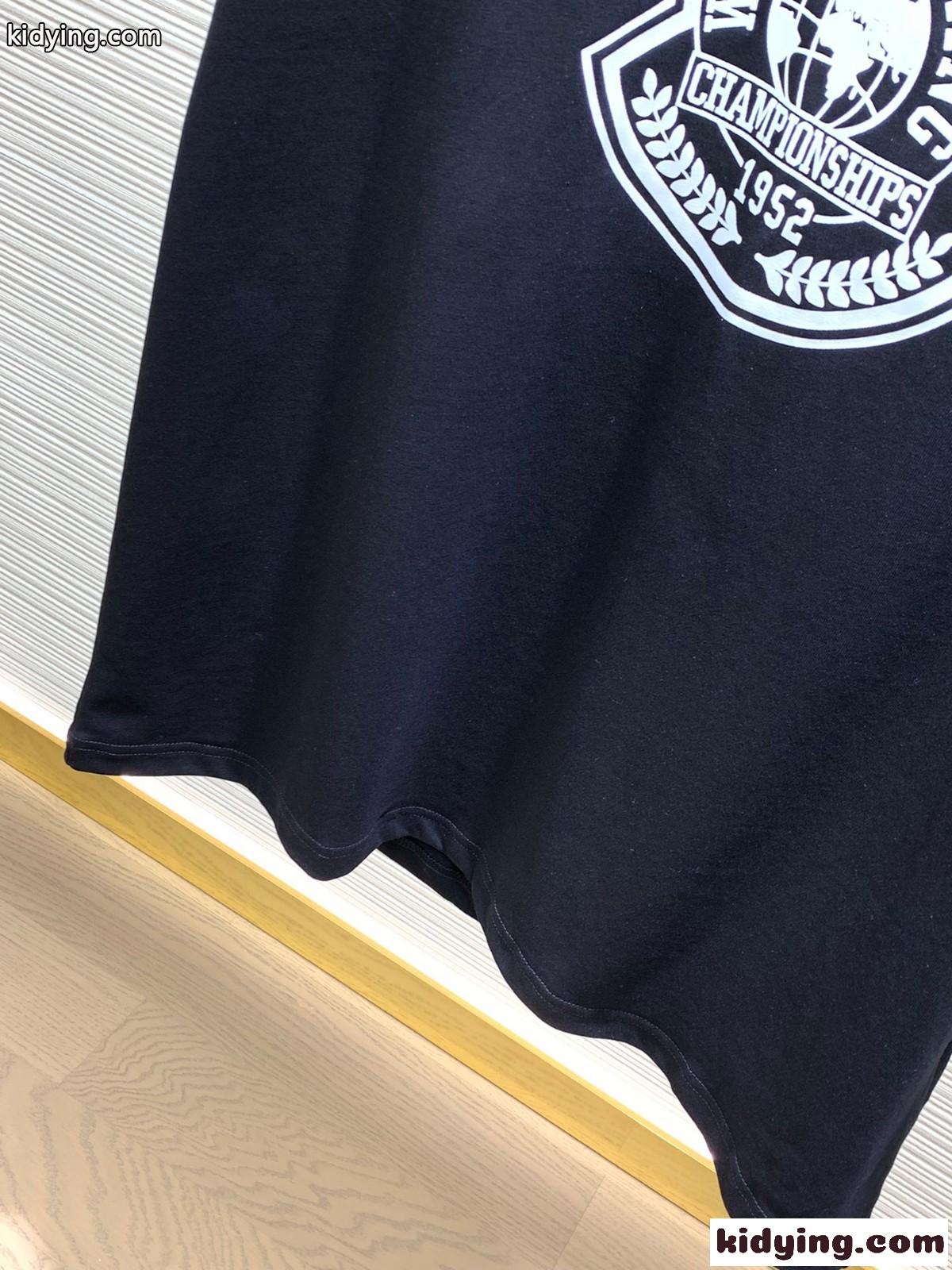 カジュアル ロゴ クルーネック 半袖Tシャツ モンクレール Tシャツ コピー-4