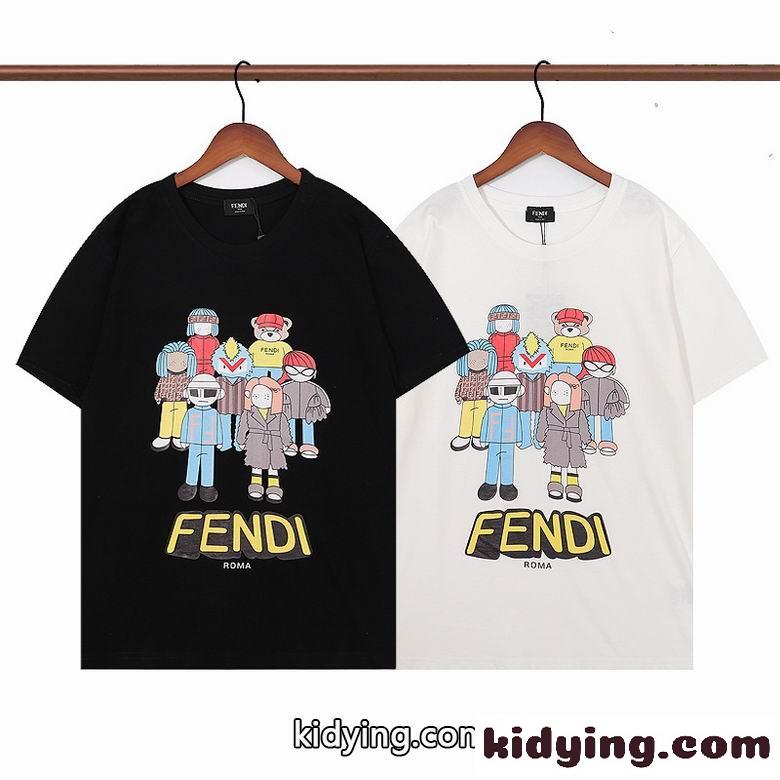 存在感のある おしゃれ プリント ゆったり クルーネック フェンディ Tシャツ コピー 半袖 トップス 夏の定番-2