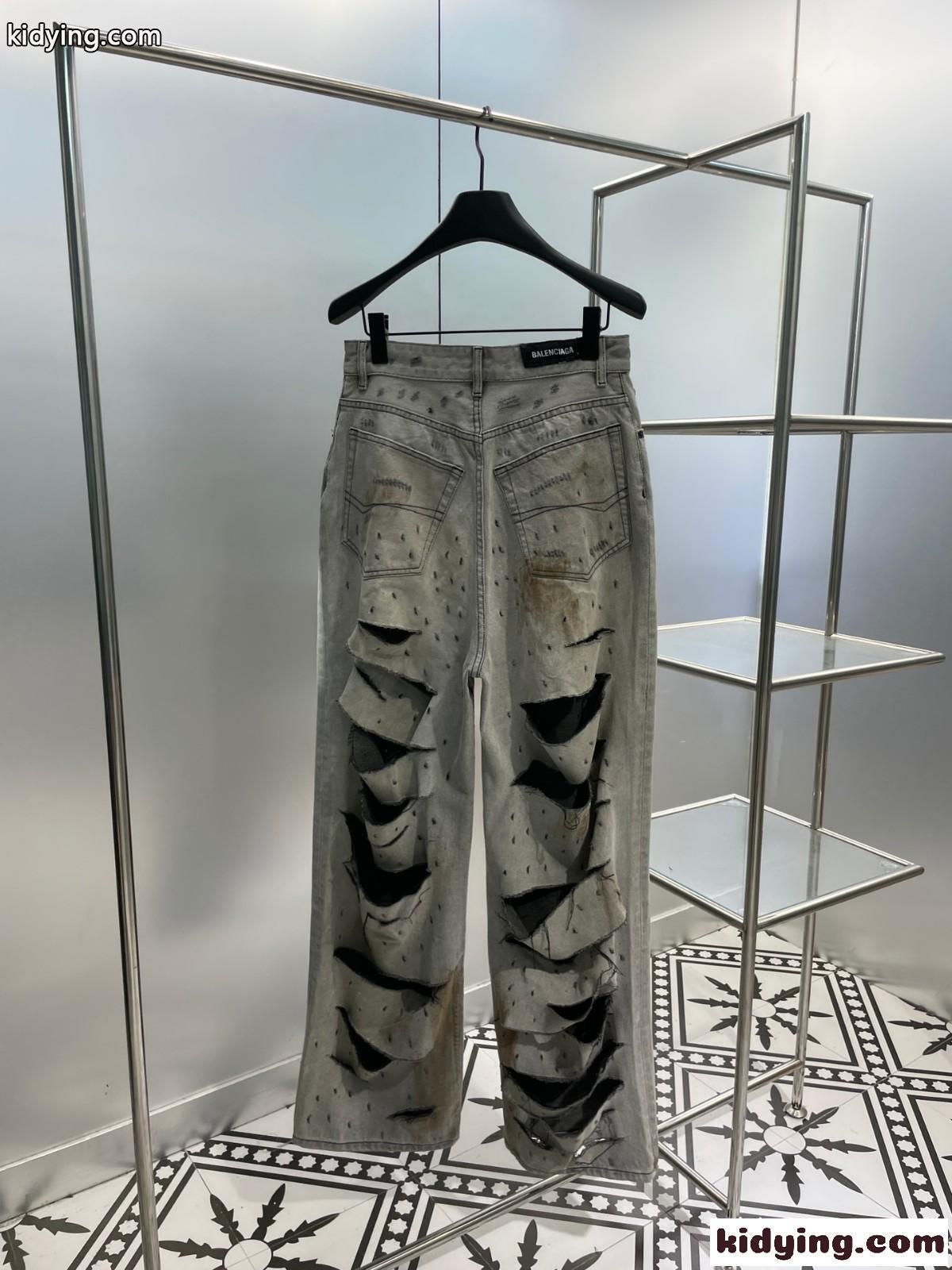 個性派 SUPER DESTROYED BAGGY デニムパンツ バレンシアガ パンツ コピー-0