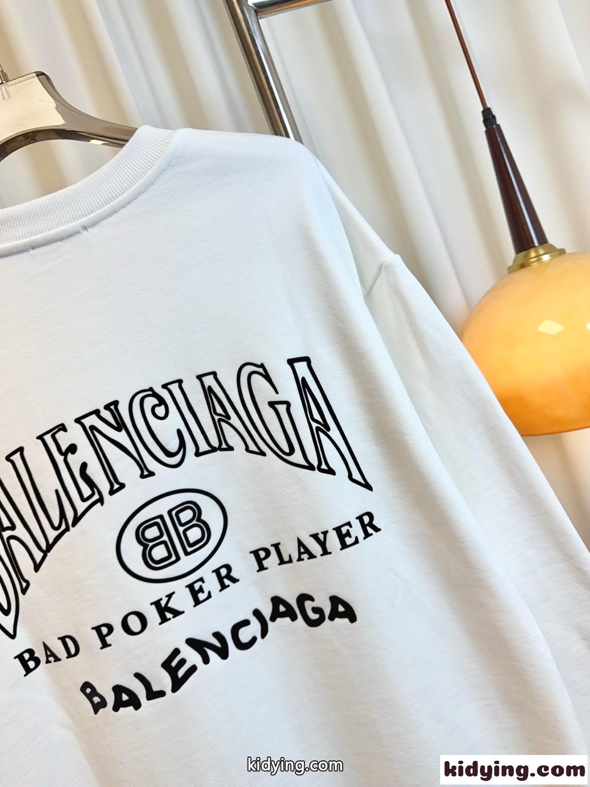 バレンシアガ Tシャツ コピー 定番 カジュアル プリント スウェットシャツ コットン-2