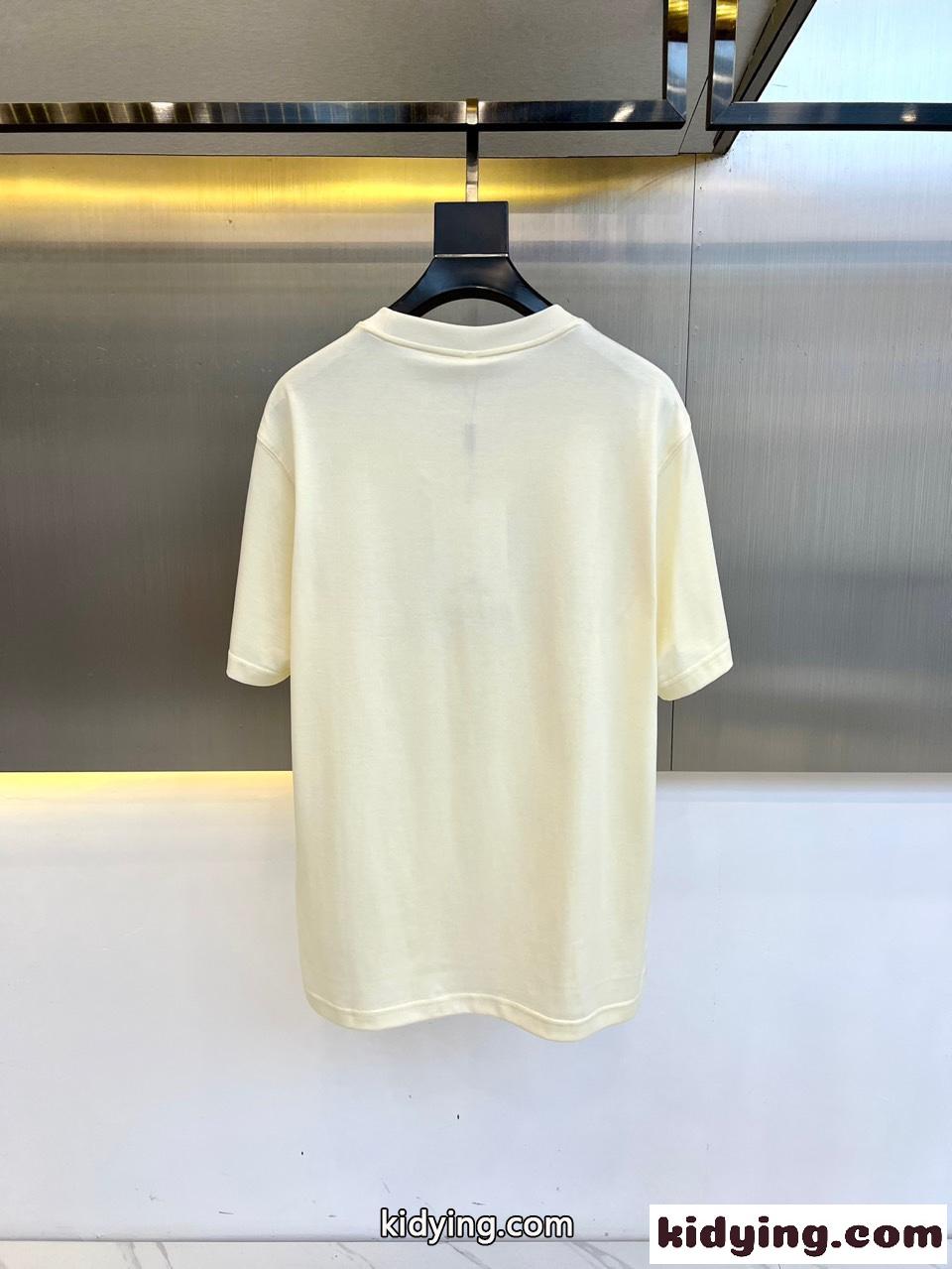カジュアル コットン 半袖Tシャツ クリスチャン・ディオール Tシャツ コピー クルーネック-3