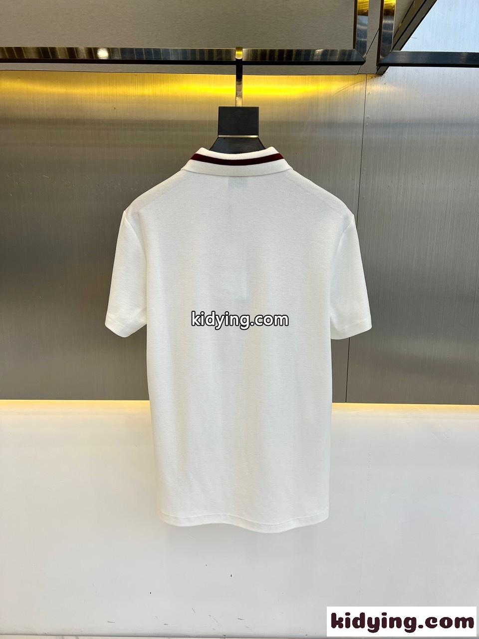定番 エレガント 半袖 ポロシャツ サルヴァトーレ・フェラガモ Tシャツ コピー ホワイト-4