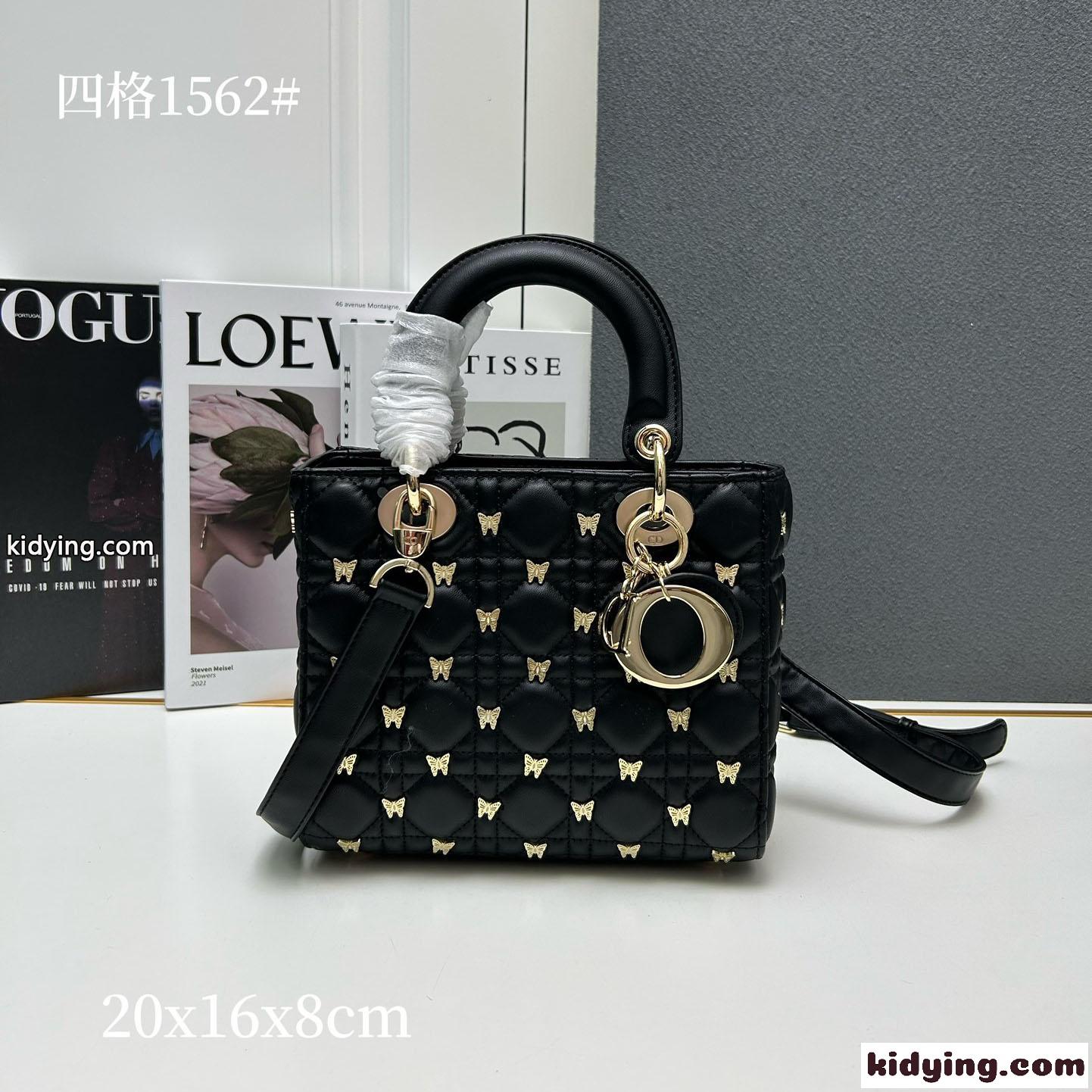 バタフライスタッズ カナージュ LADY DIOR スモール ハンドバッグ 偽物 ブラック-0