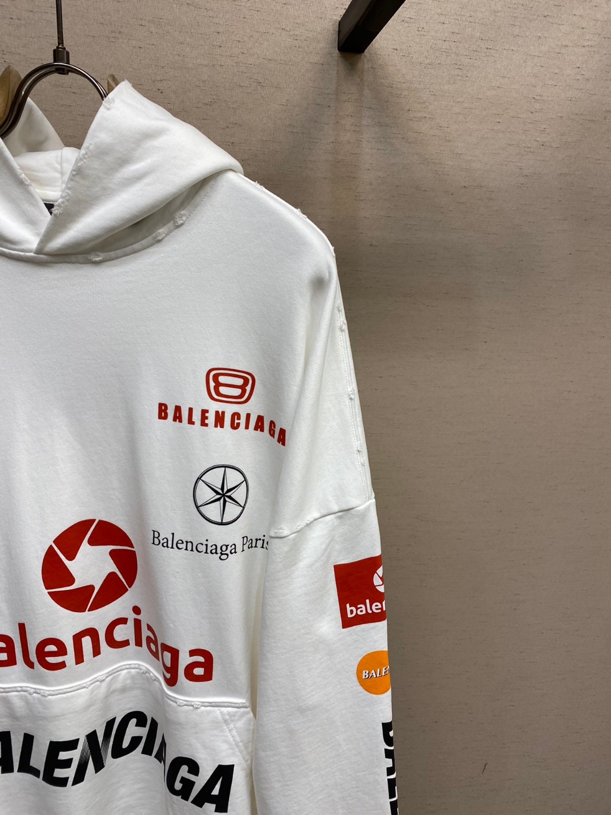 バレンシアガ TOP LEAGUE HOODIE オーバーサイズ コピー コットン パーカー-4