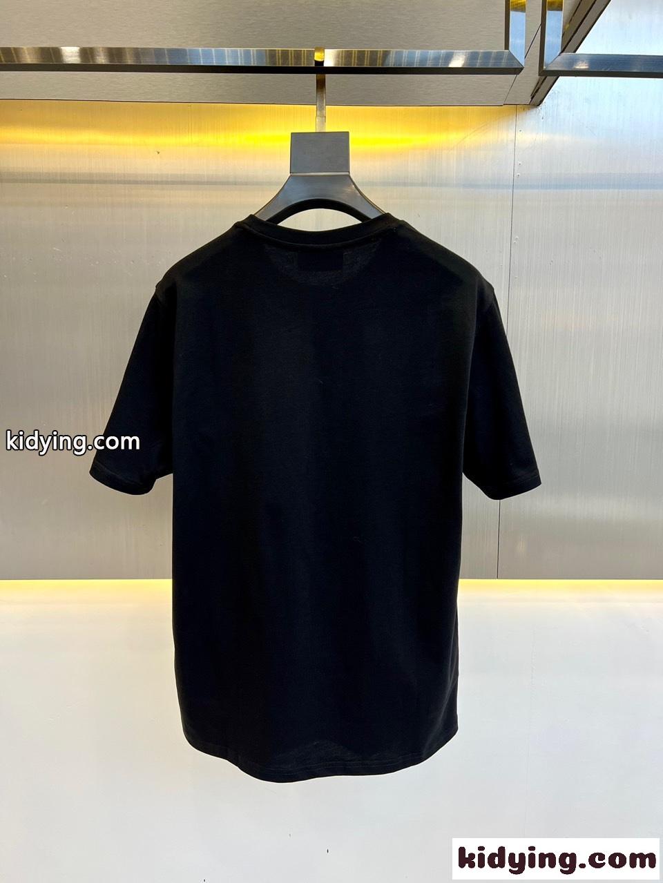 ADIDAS X GUCCI コットン クルーネック Tシャツ グッチ Tシャツ コピー 男女兼用 ブラック-4