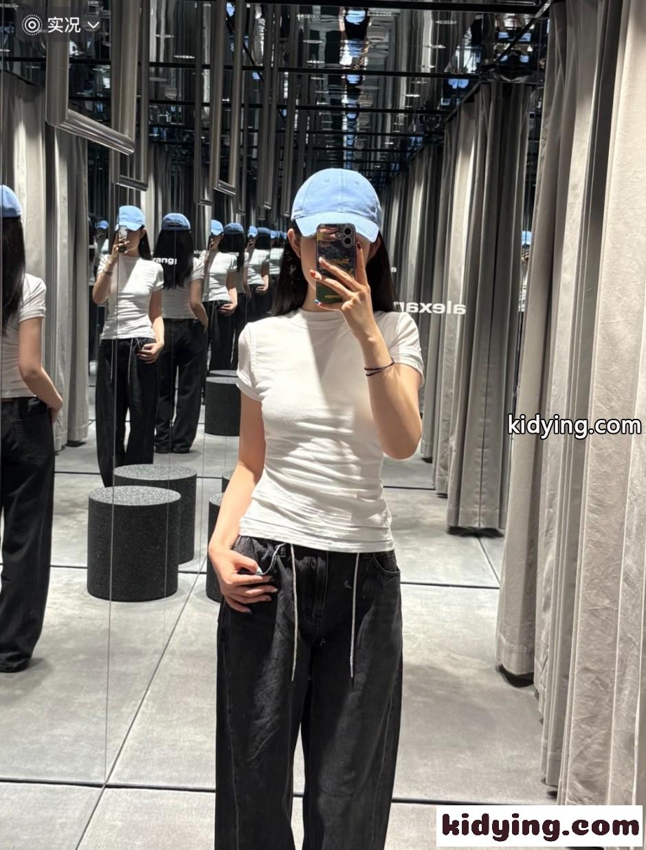 レイヤード風 半袖Tシャツ アレキサンダーワング Tシャツ コピー ホワイト-4