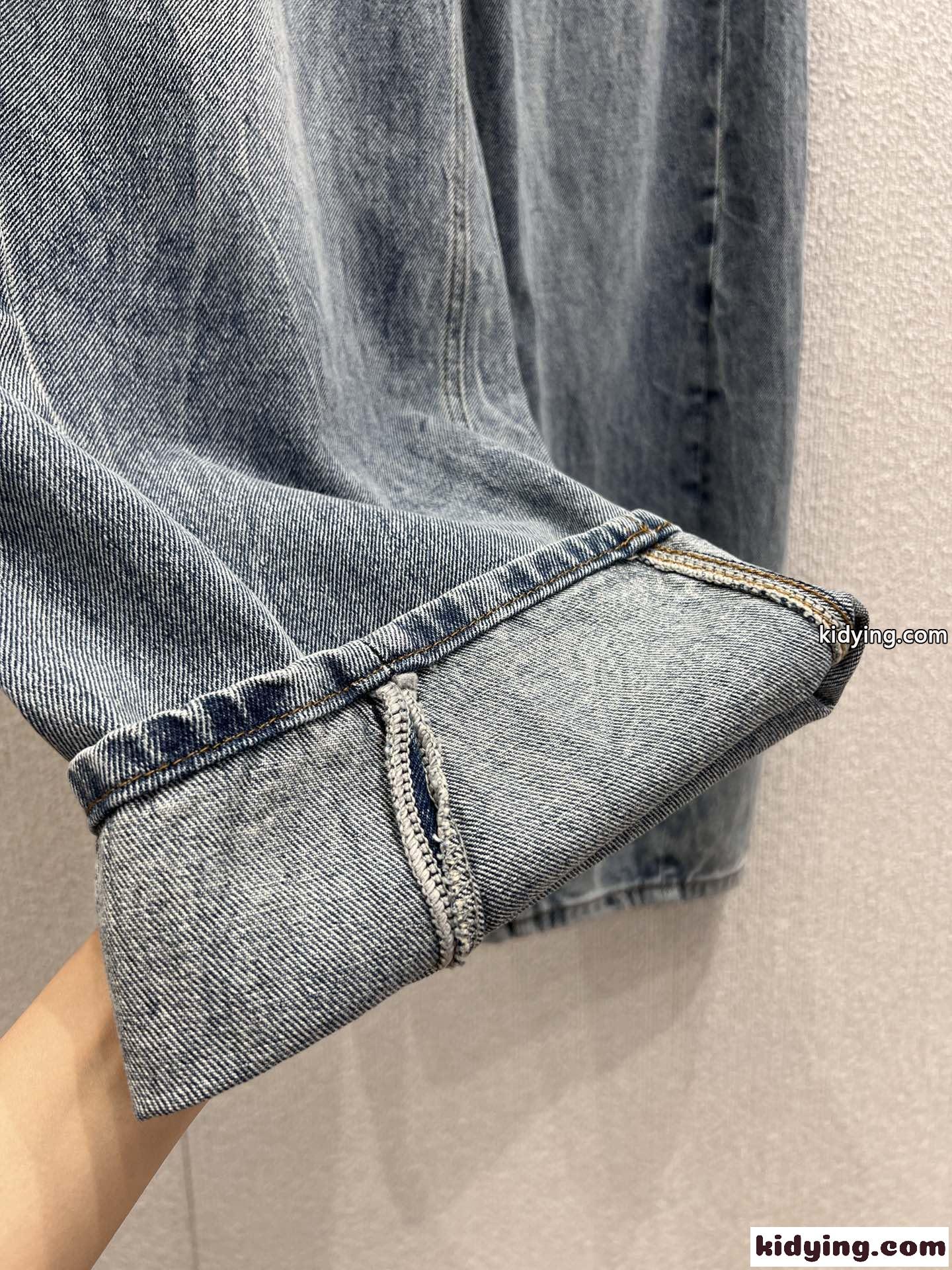 トレンド バレルレッグデニムパンツ アレキサンダーワング ジーンズ コピー ブルー-3