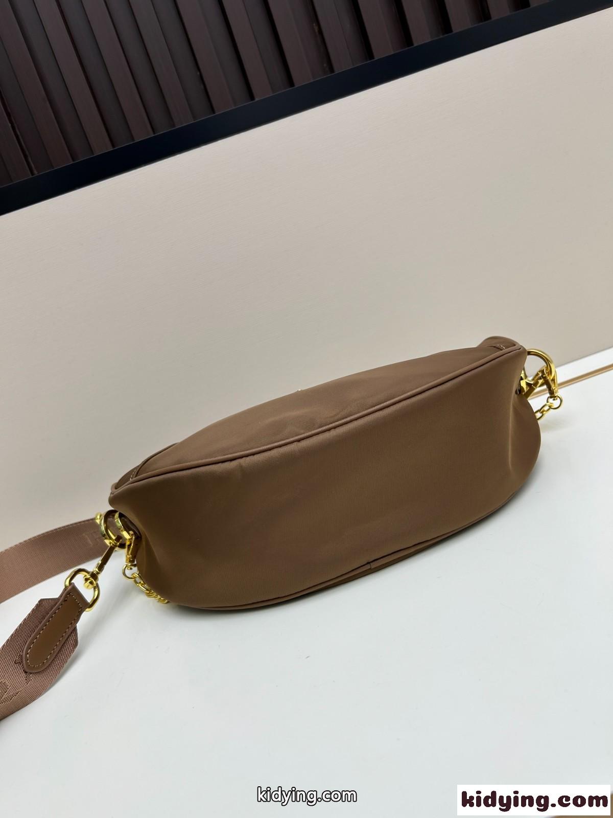 プラダ ドゥミ・リュンヌ Re-Nylon ショルダーバッグ コピー ブラウン-0
