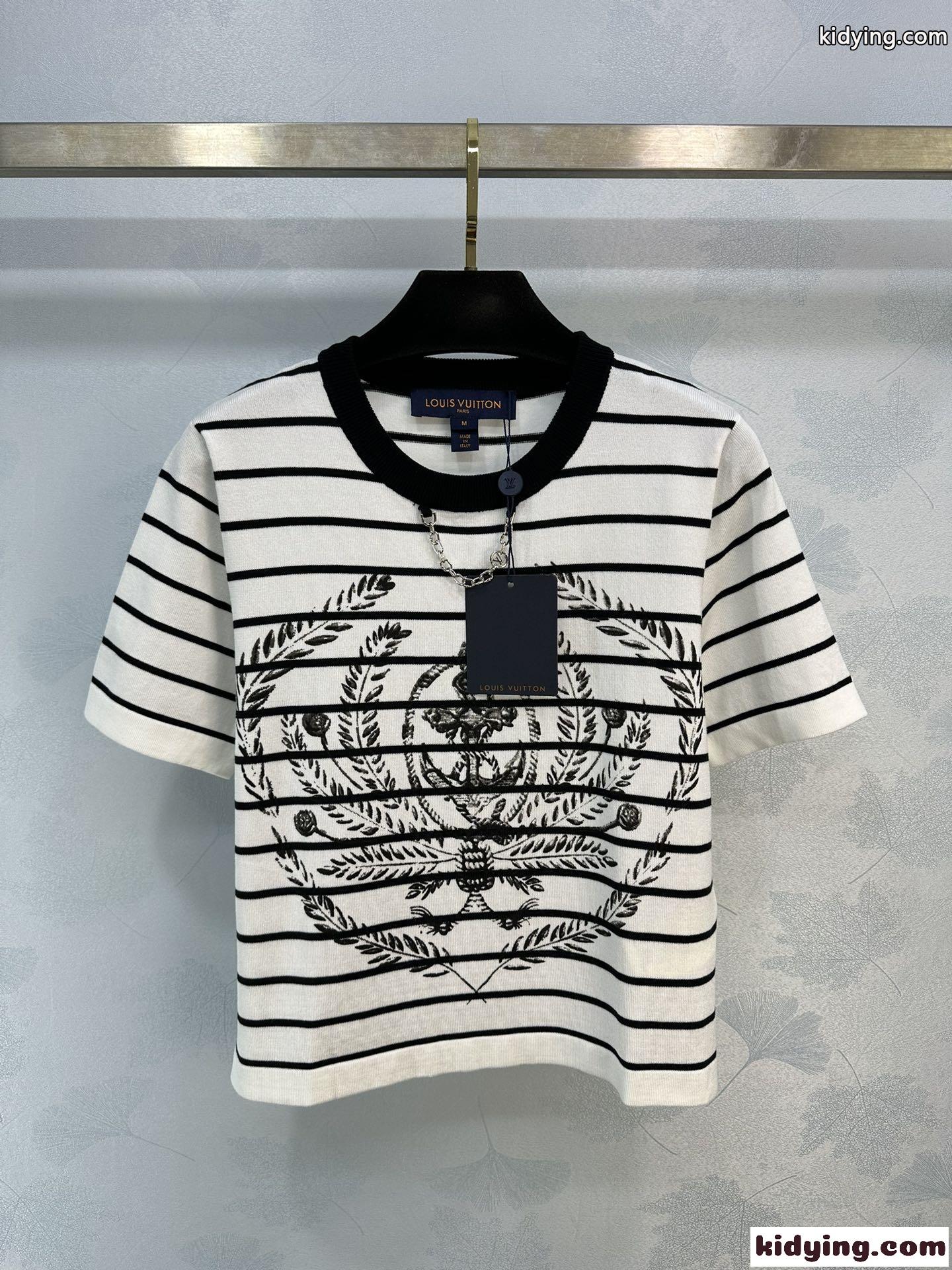 ストライプアンカークロップトップ ルイ・ヴィトン Tシャツ 偽物 カジュアル-1