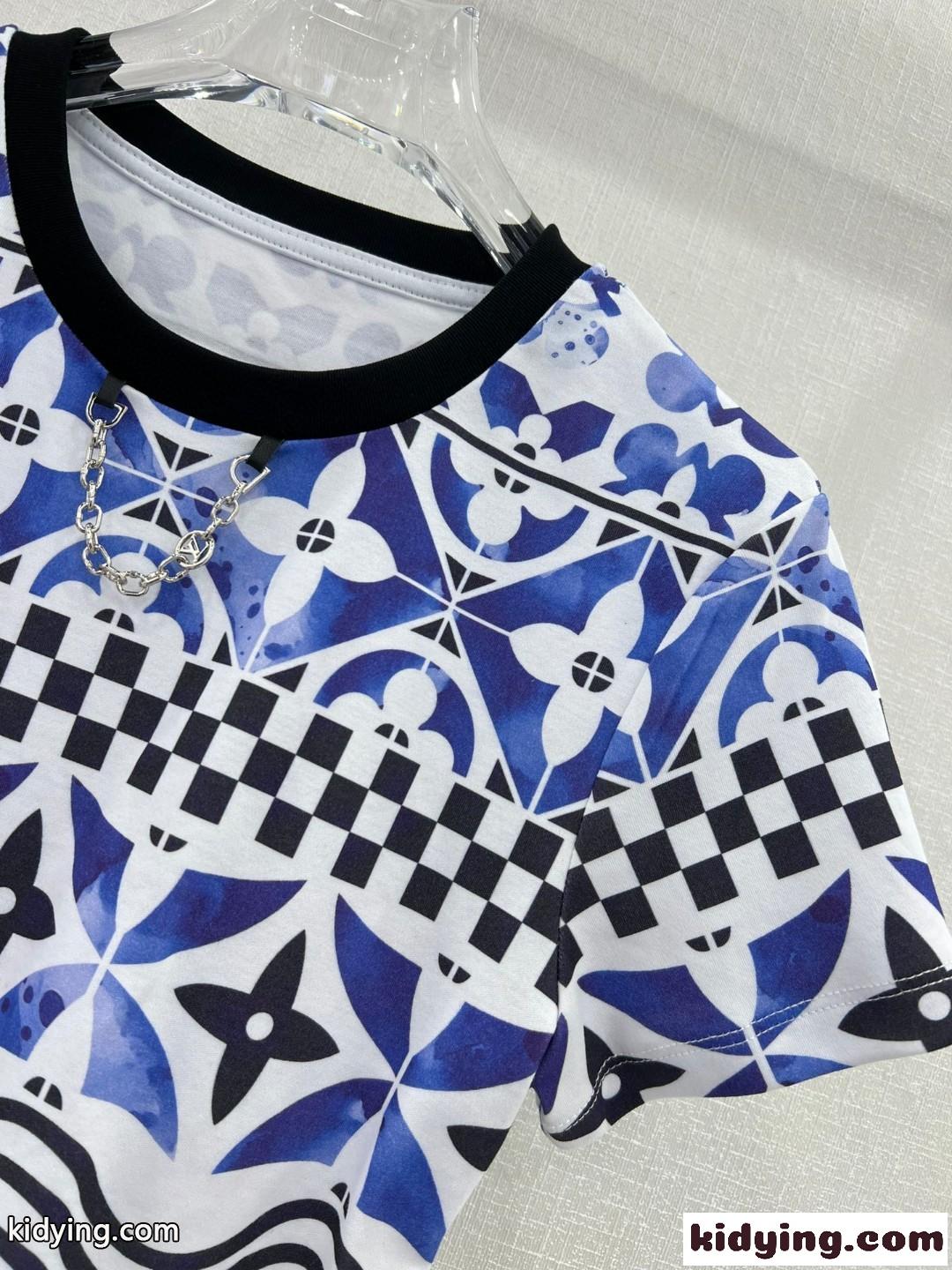 LV バイ・ザ・プール モノグラムタイルクロップトップ ルイ・ヴィトン Tシャツ コピー レディース-4