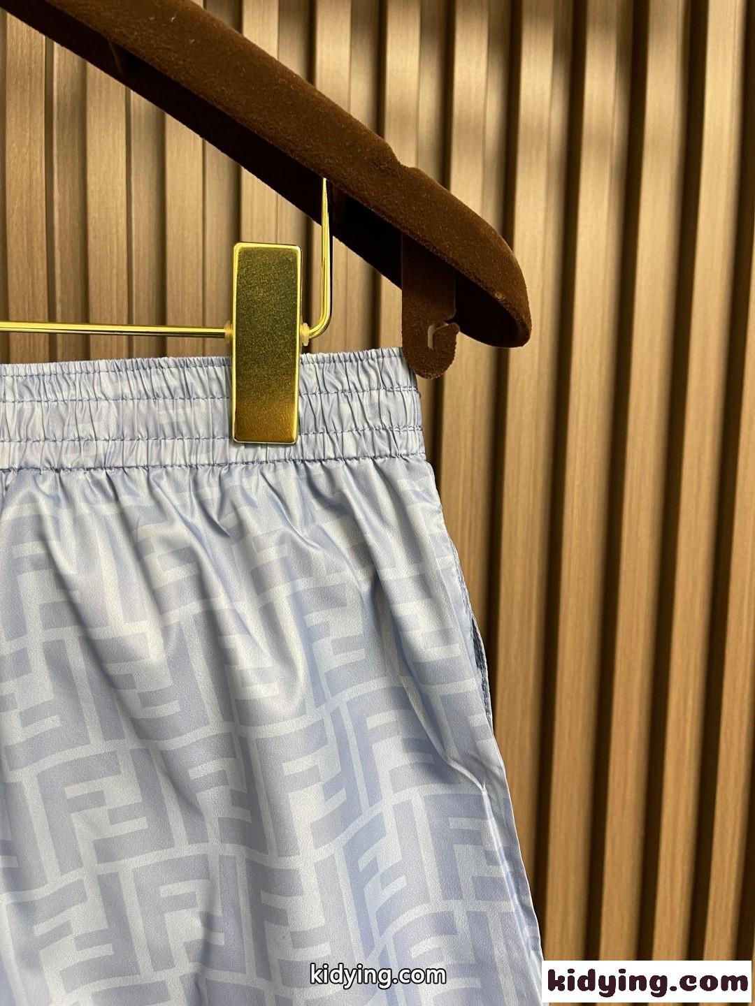 夏の定番 メンズ スイムショーツ フェンディ パンツ 偽物 ショートパンツ ブルー-2