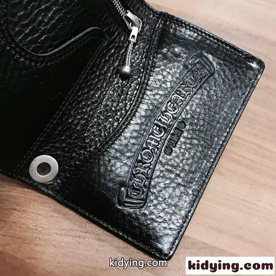 ハンドメイド 本革 手作り 折りたたみ財布 クロムハーツ 財布 スーパーコピー-5