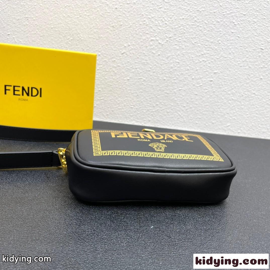 FENDI×Versace☆FENDACE フェンダーチェ ロゴ フェンディ バッグ 人気 コピー ショルダーバッグ-3