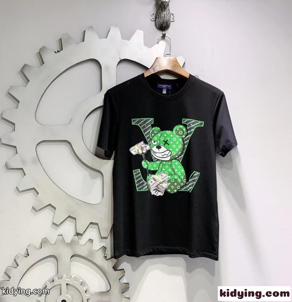人気 カジュアル おしゃれ 快適 クルーネック ルイ・ヴィトン tシャツ コピー 半袖 夏 定番 トップス-2