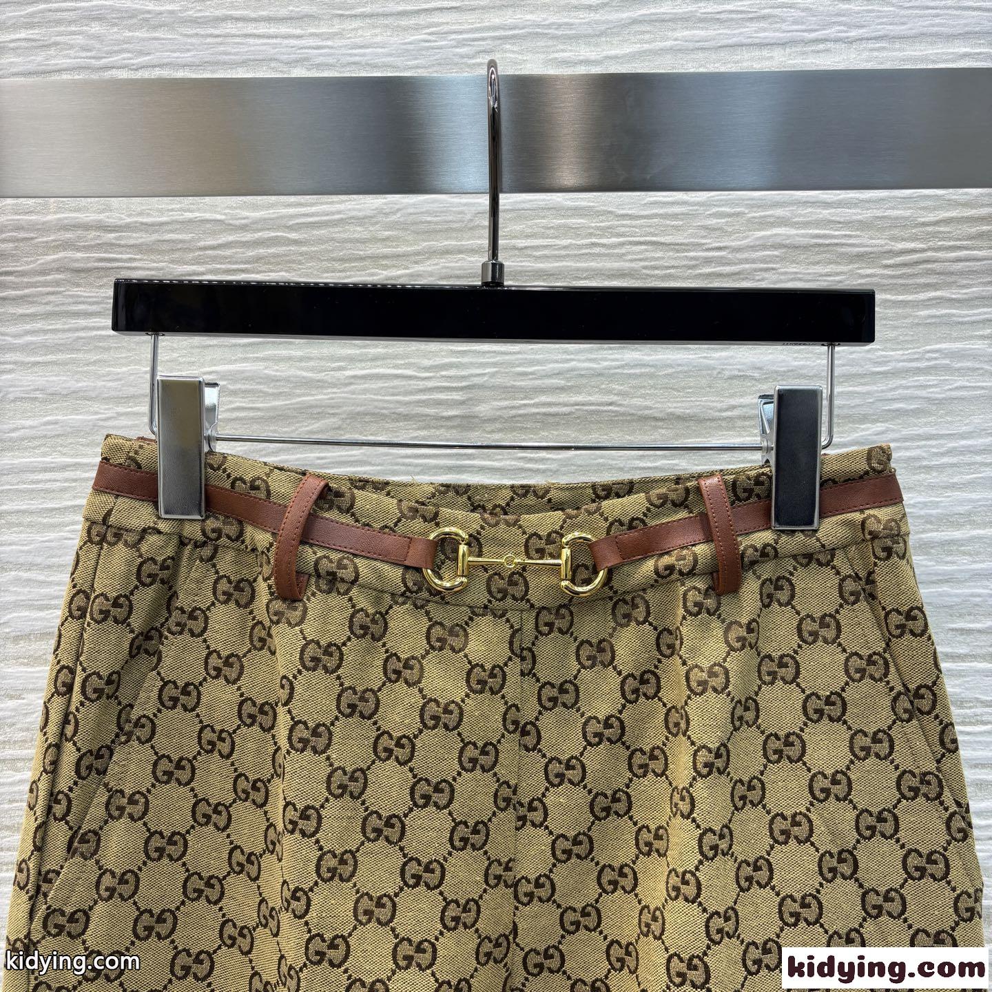 GGキャンバス ホースビット パンツ グッチ パンツ コピー レディース ズボン-0
