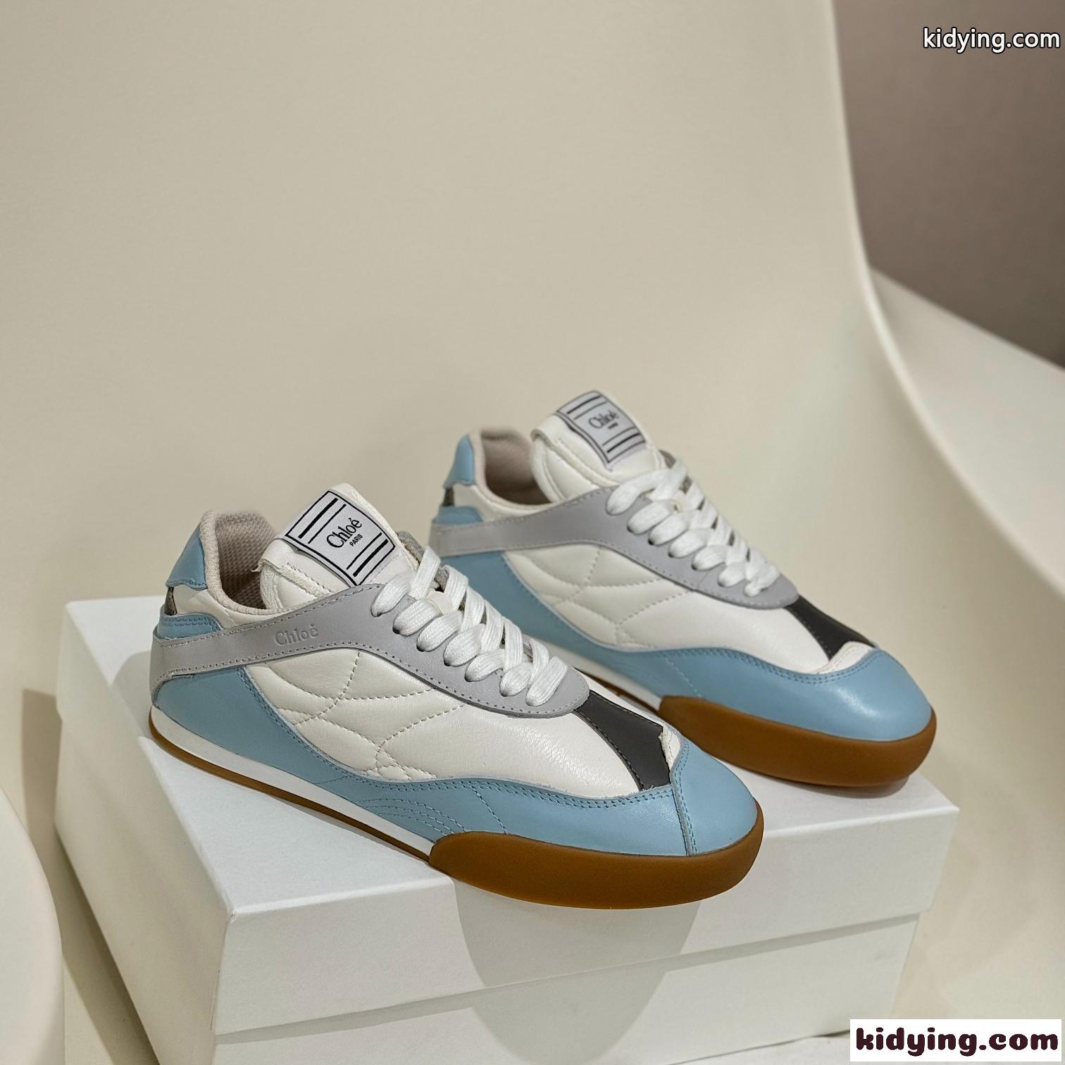 人気 おしゃれ CHLOÉ KICK スニーカー スーパーコピー レザー＆スエード-0