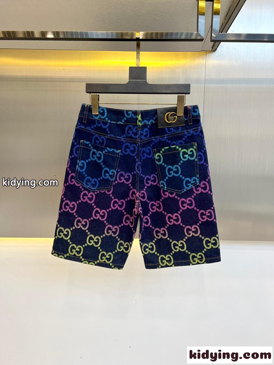 注目される GG グッチ パンツ 偽物 デニム ショートパンツ-1