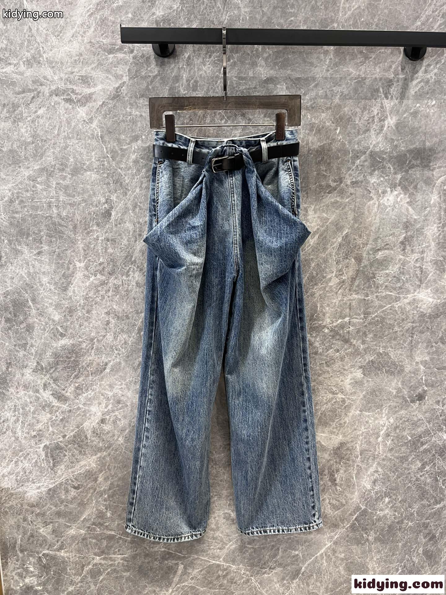 おしゃれ ドレープ ジーンズ ロエベ パンツ コピー デニムパンツ-0