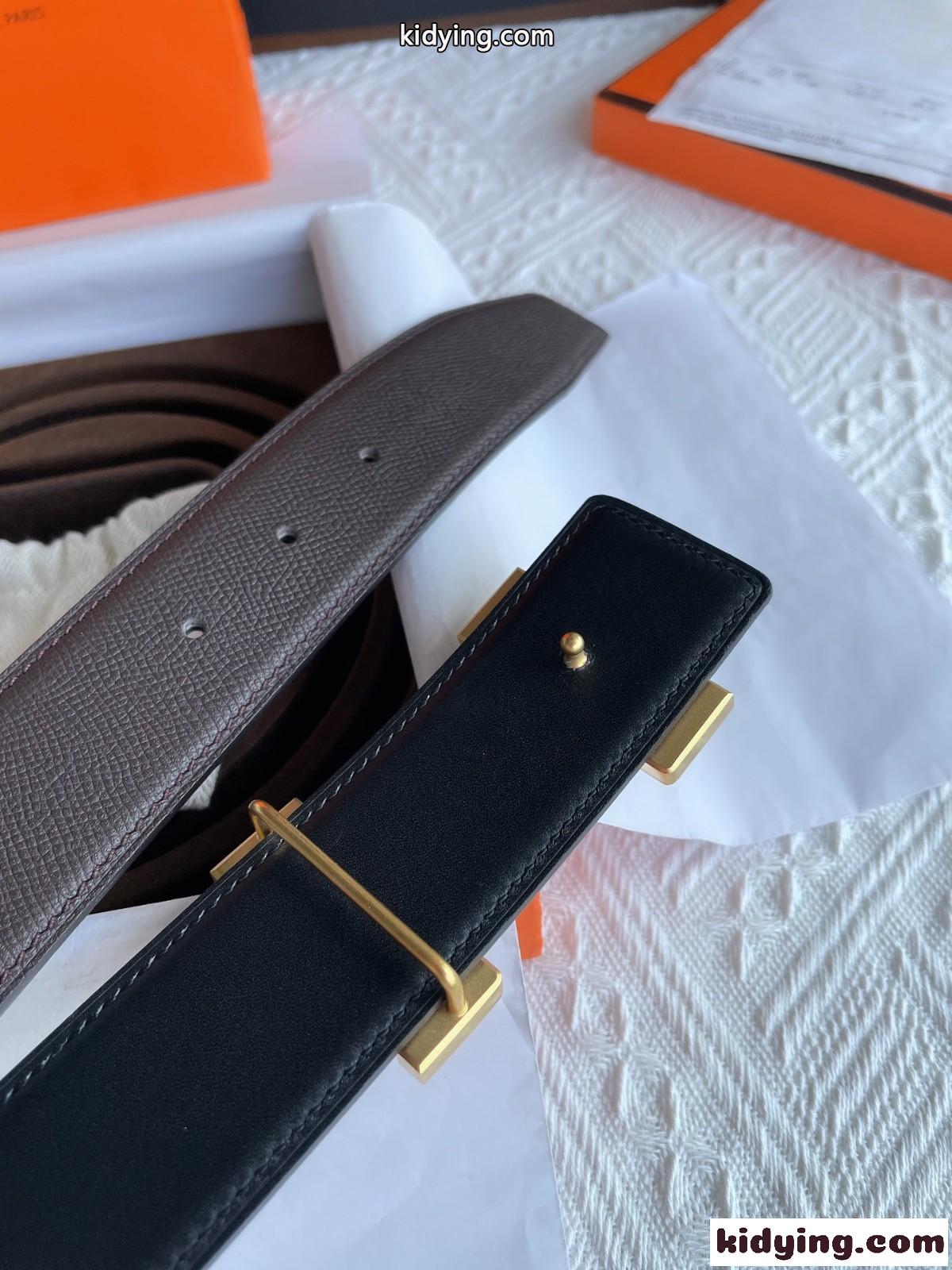 Hバックル 合わせやすい エルメス ベルト コピー レザーベルト-4