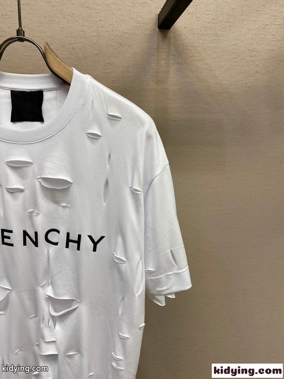 ダメージ加工 おしゃれクルーネックコットン ジバンシィ Tシャツ コピー 半袖 トップス-4