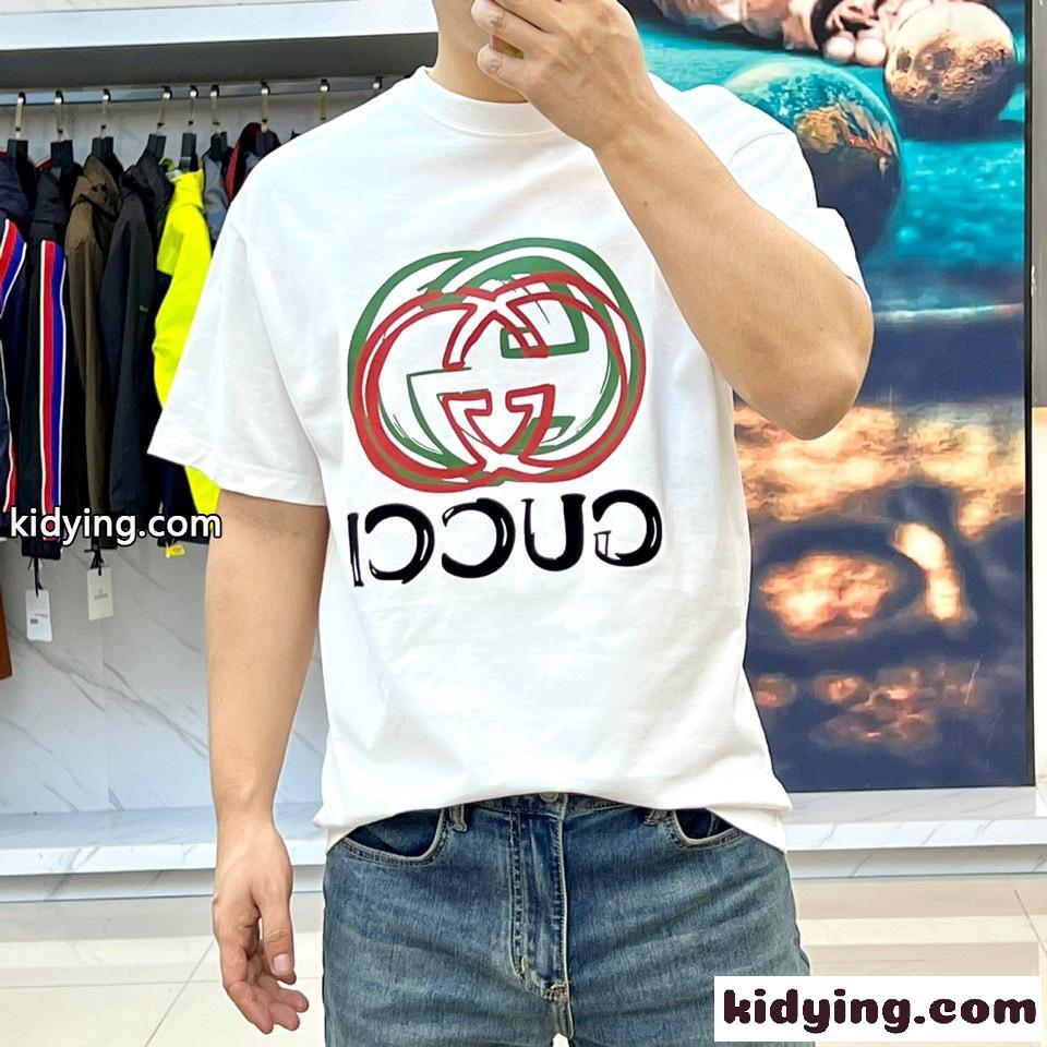 シンプル 合わせやすい グッチ Tシャツ コピー 半袖Tシャツ ホワイト-2