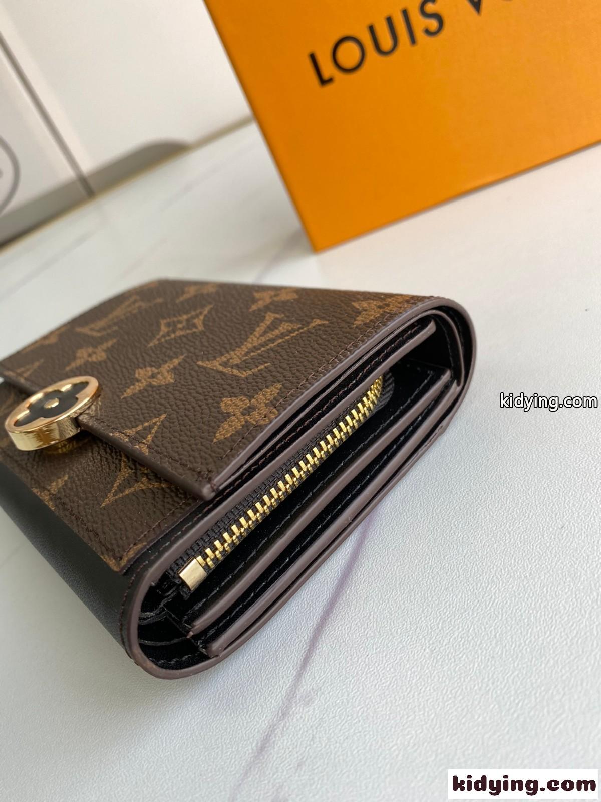 ポルトフォイユ フロール ルイ・ヴィトン 財布 コピー M64587 モノグラム コンパクト 二つ折り財布-3