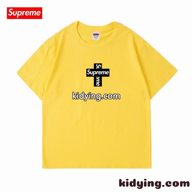 ユニセックス シュプリーム tシャツ コピー おしゃれ ベーシック ロゴ カジュアル ゆったり クルーネック 半袖 人気-4