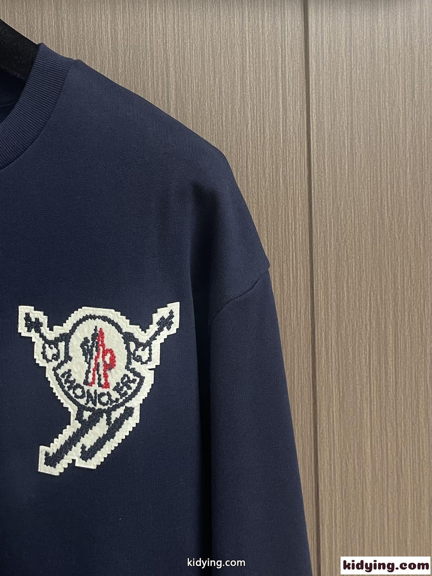 定番 カジュアル スウェットシャツ モンクレール Tシャツ コピー ロングスリーブ ネイビー-2