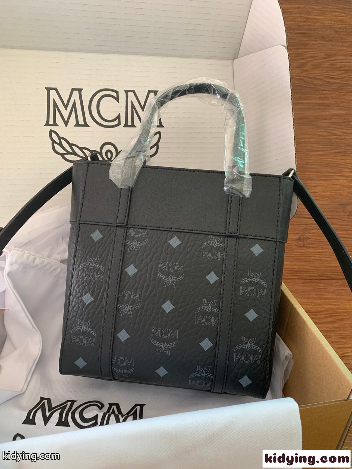 エムシーエム バック コピー レディース MCM Aren ビセトス レザー ミックス ショッパーバッグ-2