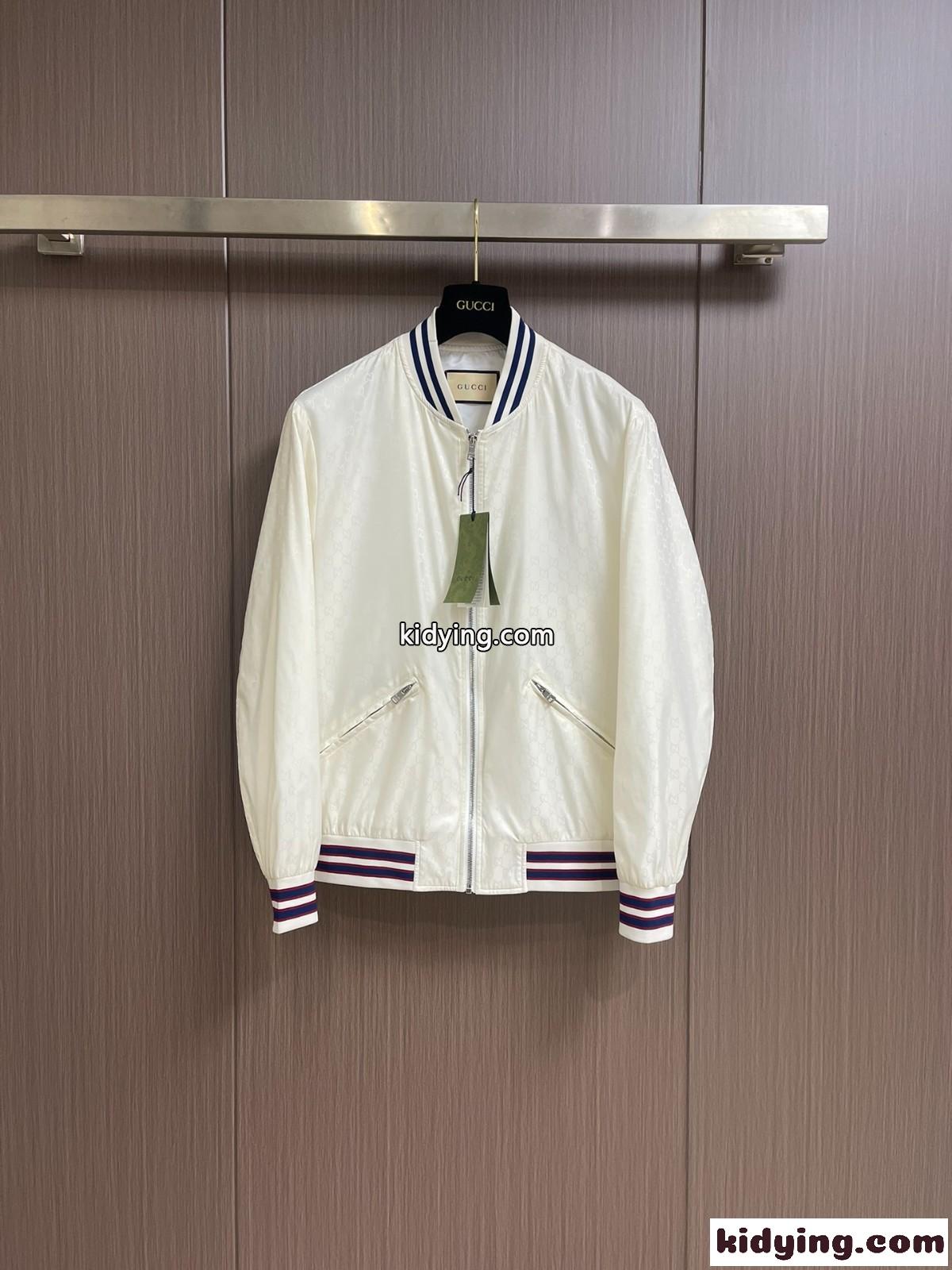 上品 カジュアル GG ボンバージャケット グッチ ジャケット コピー ホワイト-1